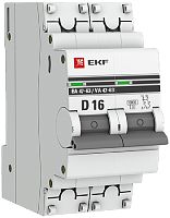 Выключатель автоматический EKF PROxima ВА47-63 2п 16А D 6кА картинка